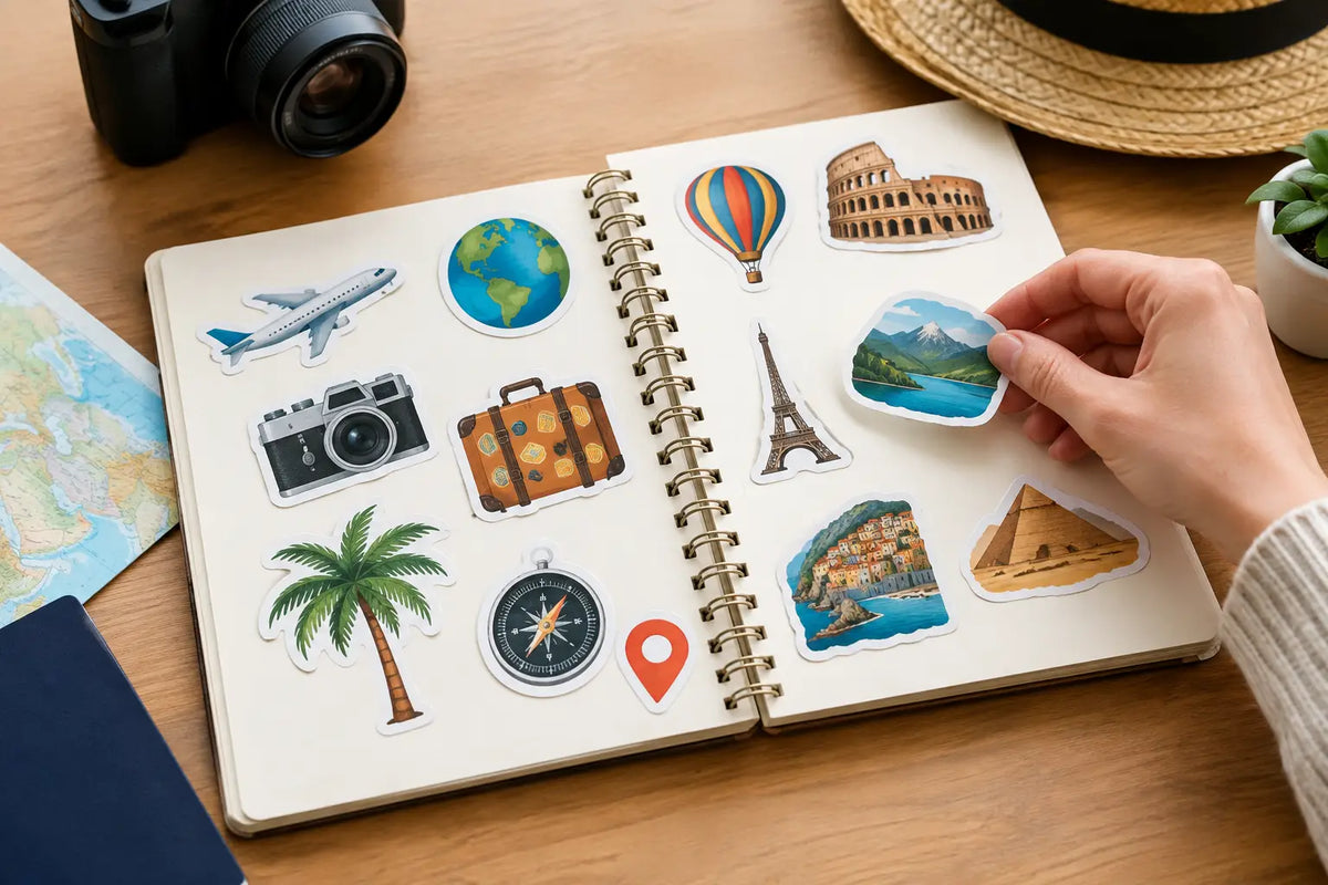 Come creare una raccolta di sticker viaggio
