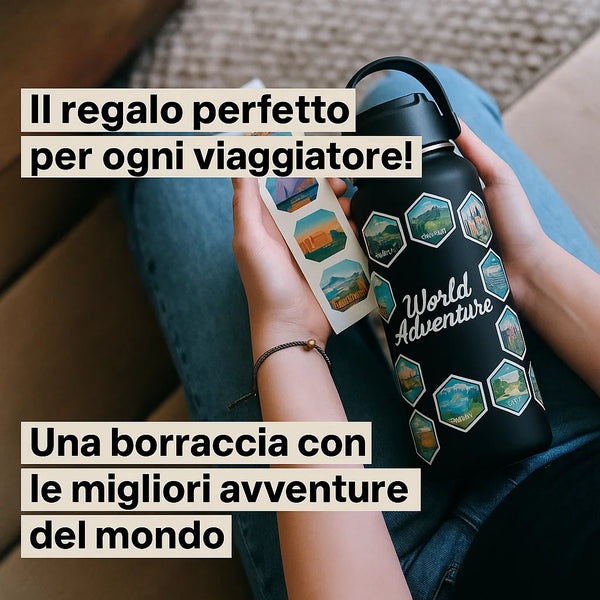Borraccia Personalizzata + Stickers World Adventure™